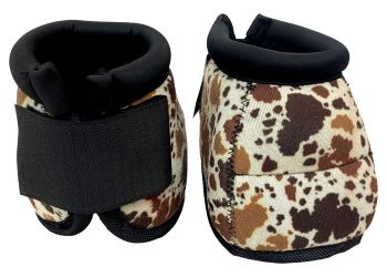 Showman Cow Print Elite Equine Bell Boot *Sold in Pairs*